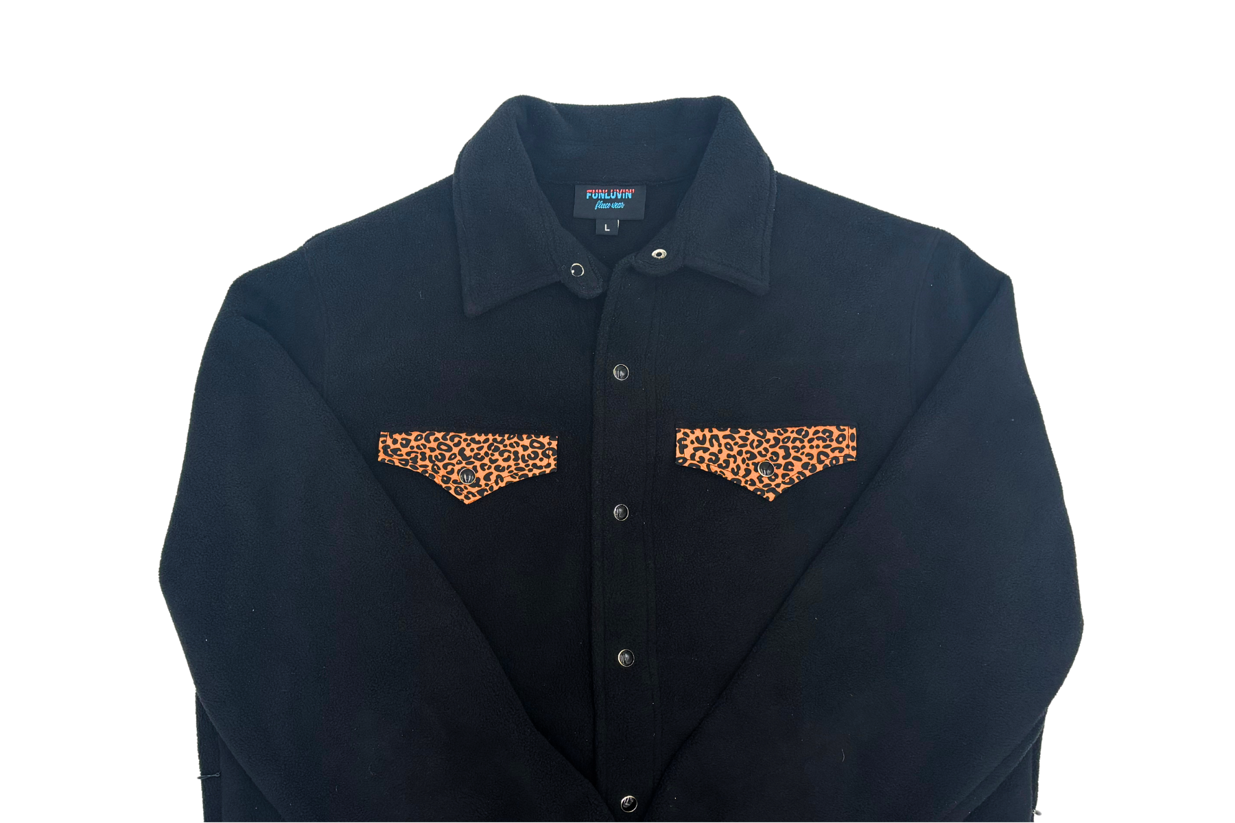 Georgie Leopard Print Fleece Pearl Snap — FunLuvin' Fleecewear Georgie Leopard Print Fleece Pearl Snap — FunLuvin' Fleecewear